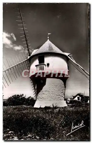 Moderne Karte Moulin de la messe Wind mill Cote d&#39amour