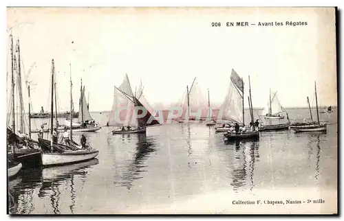 Cartes postales En mer Avant les regates Bateaux