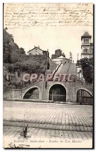 Cartes postales Nantes SainteAnne Escalier des cent marches