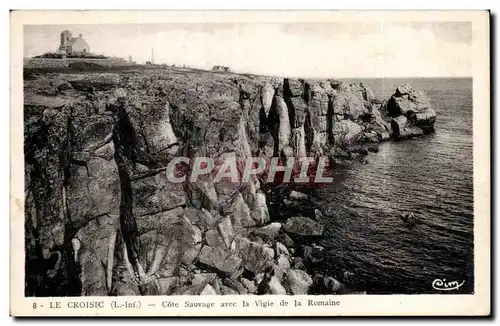 Cartes postales Le Croisic Cote sauvage avec la vigie de la Romaine