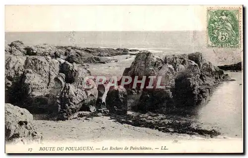 Cartes postales Route du Pouliguen Les rochers de Painchateau