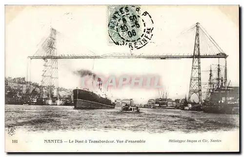 Nantes Cartes postales Le pont a transbordeur Vue d&#39ensemble