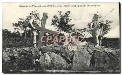 Cartes postales Calvaire de Ponchateau Jesus tombe pour la seconde fois