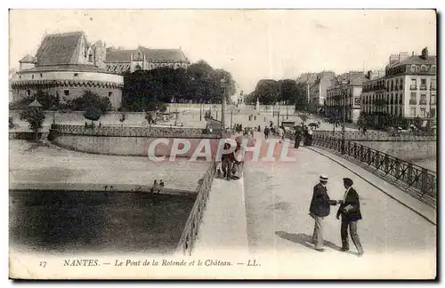 Ansichtskarte AK Nantes Le pont de la rotonde et le chateau