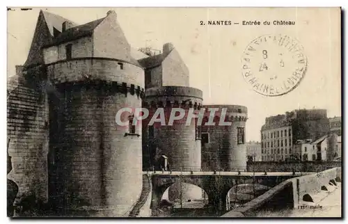 Cartes postales Nantes Entree du chateau