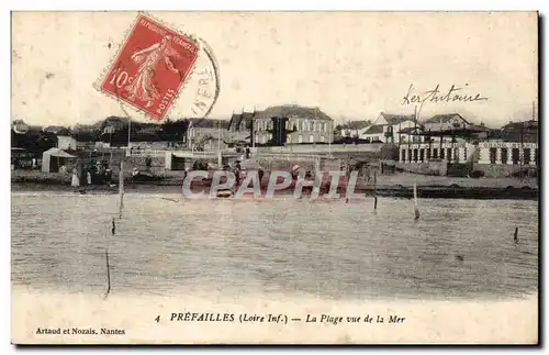 Cartes postales Prefailles La plage vue de la mer