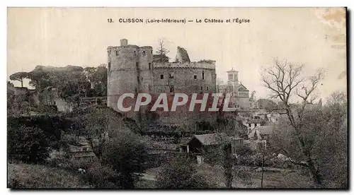 Cartes postales Clisson Le chateau et l&#39eglise