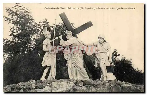 Ansichtskarte AK Calvaire de Pontchateau Jesus est charge de sa croix