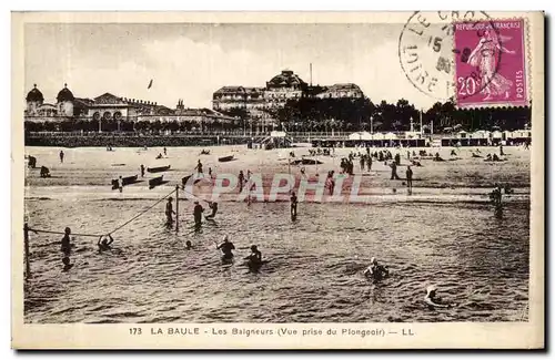 Ansichtskarte AK La Baule Les baigneurs Vue prise du plongeoir