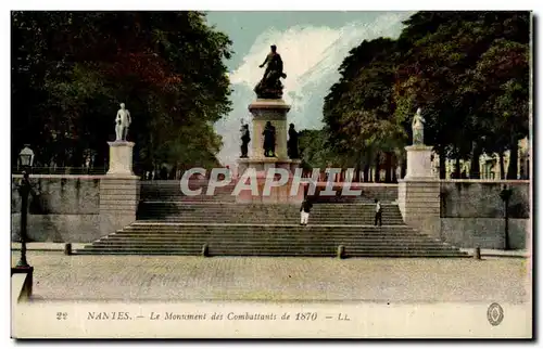 Cartes postales Nantes Le monument des combattants de 1870