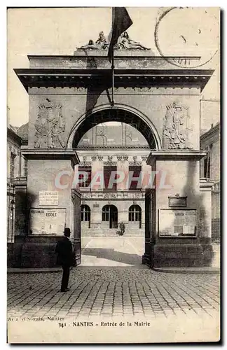 Cartes postales Nantes Entree de la mairie