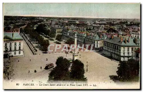 Nantes Ansichtskarte AK Le cours Saint Andre et la place Louis XIV