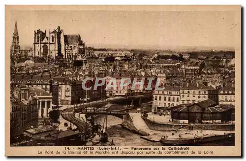 Cartes postales Nantes Panorama sur la cathedrale