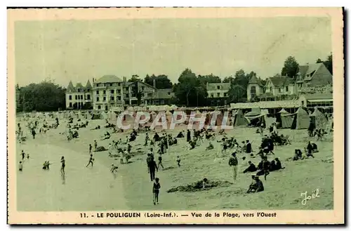 Cartes postales Le Pouliguen Vue de la plage vers l&#39ouest