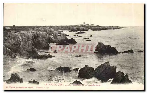 Cartes postales Le Pouliguen Rochers de la grande cote