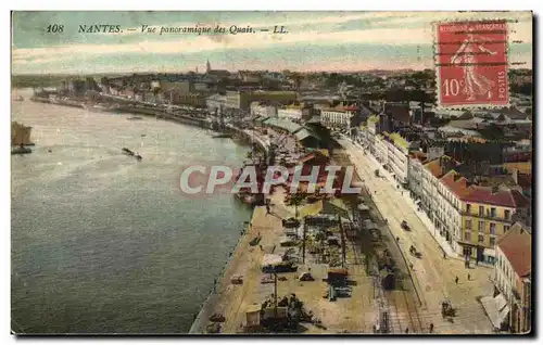 Nantes Cartes postales Vue panoramique des quais