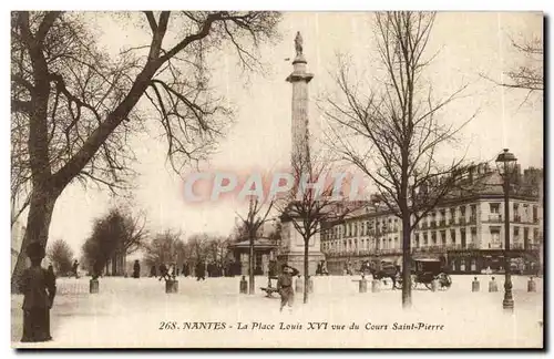 Nantes Ansichtskarte AK La place Louis XVI vue du cours St Pierre