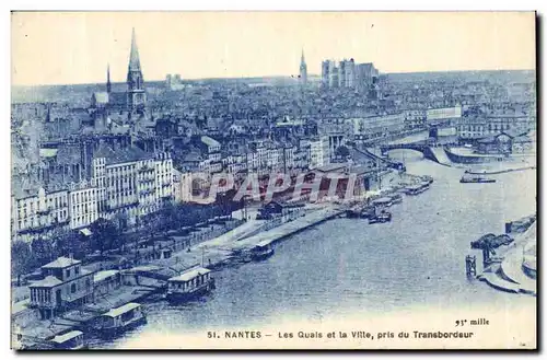 Nantes Ansichtskarte AK Les quais et la ville pris du transbordeur