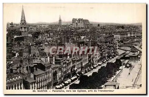 Nantes Ansichtskarte AK Panorama vers les eglise pris du transbordeur