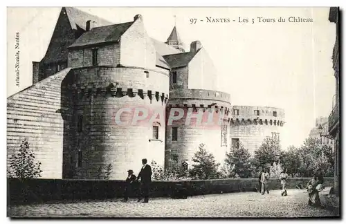 Nantes Cartes postales Les trois tours du chateau