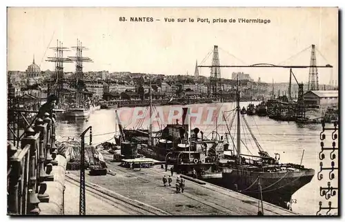 Nantes Cartes postales Vue sur le port prise de l&#39hermitage