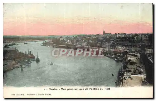 Nantes Cartes postales Vue panoramique de l&#39entree du port