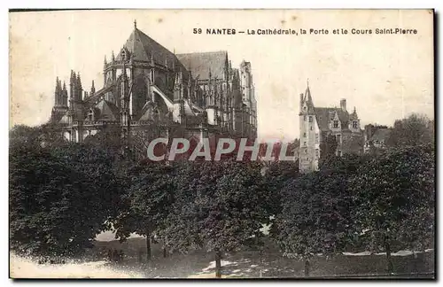 Pornic Cartes postales La cathedrale le chaetau la porte et le cours Saint pierre