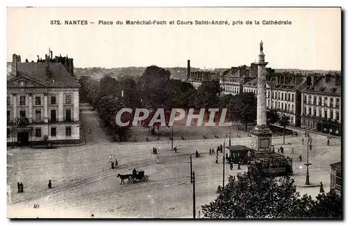 Cartes postales Nantes Place du Marechal Foch et cours Saint Andre pris de la cathedrale