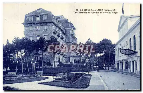 Cartes postales La Baule Les jardins du casino et l&#39hotel Royal