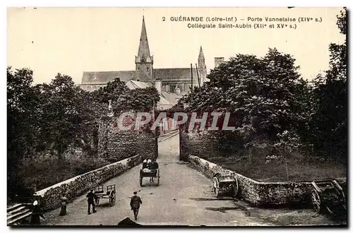 Cartes postales Guerande Porte Vannetaise Collegiale saint Aubin