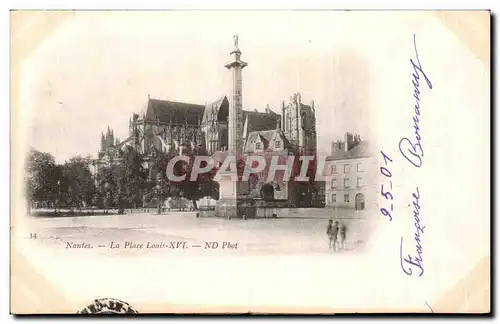 Cartes postales Nantes place Louis XVI