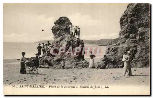 Ansichtskarte AK Saint Nazaire Plage de la Rougeole et rochers du Lion