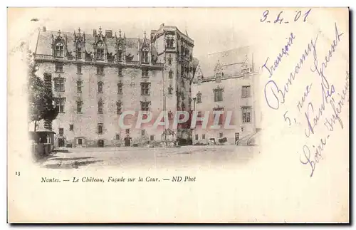 Cartes postales Nantes Le chateau Facade sur la cour