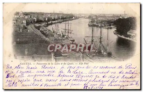 Cartes postales Nantes Panorama de la Loire et les quais