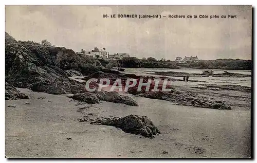 Cartes postales Pornic Le Cormier Rochers de la cote pres du port