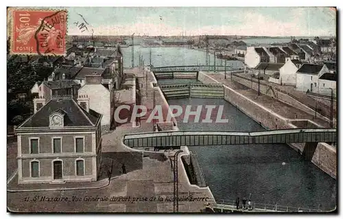 Cartes postales St Nazaire Vue generale du port prise de la nouvelle entree