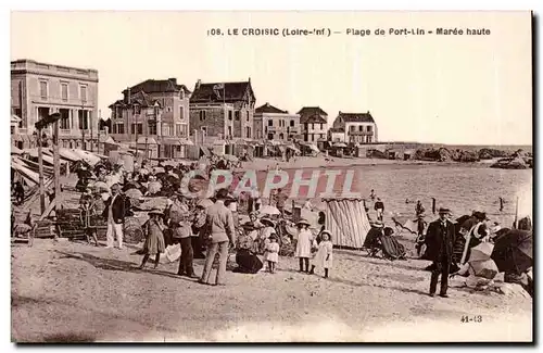 Cartes postales Le CRoisic Plage de Port Lin Maree haute