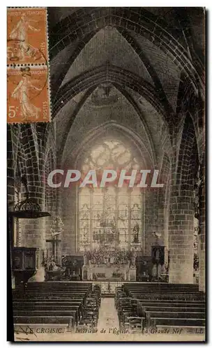 Cartes postales Le Croisic Interieur de l&#39eglise la grande nef