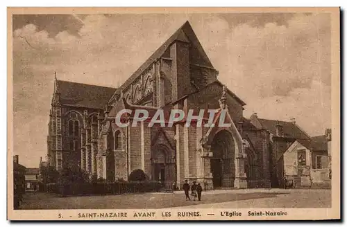 Cartes postales Saint nazaire avant les ruines L&#39eglise Saint Nazaire