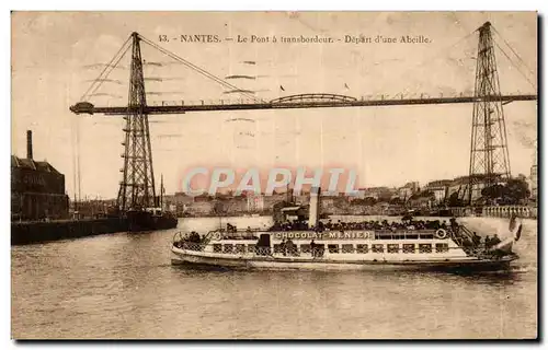 Cartes postales Nantes Le pont a transbordeur Depart d&#39une abeille