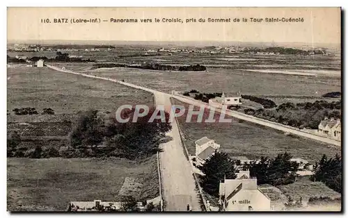 Cartes postales Batz Panorama vers le croisic pris du sommet de la Tour Saint Guenole