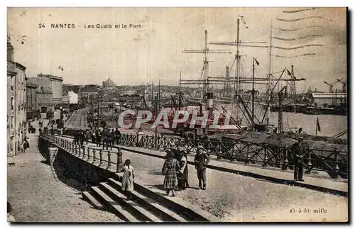 Cartes postales Nantes Les quais et le port