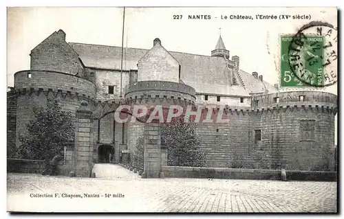 Cartes postales Nantes le chateau l&#39entree