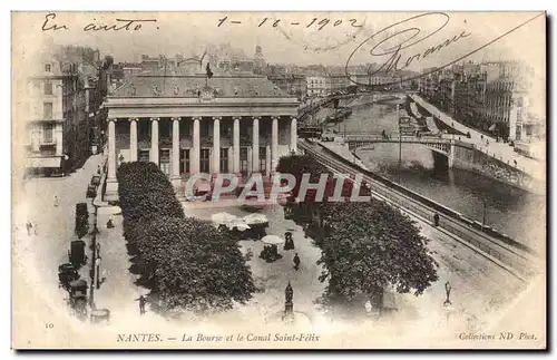 Nantes Ansichtskarte AK la Bourse et le canal Saint Felix