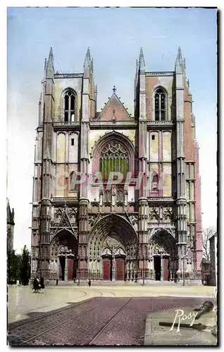 Moderne Karte Nantes Facade de la cathedrale