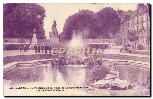 Ansichtskarte AK Nantes La fontaine de la place de la duchesse Anne et le cours St Pierre