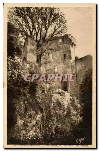 Cartes postales Clisson Le donjon vue interieure