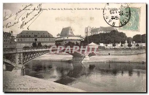 Cartes postales Nantes Le chateau Le pont de la rotonde