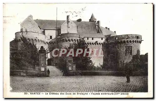 Cartes postales Nantes Le chateau des Ducs de Bretagne Facade exterieure