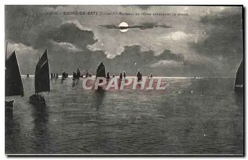 Cartes postales Bourg de Batz Bateaux de peche attendant la maree